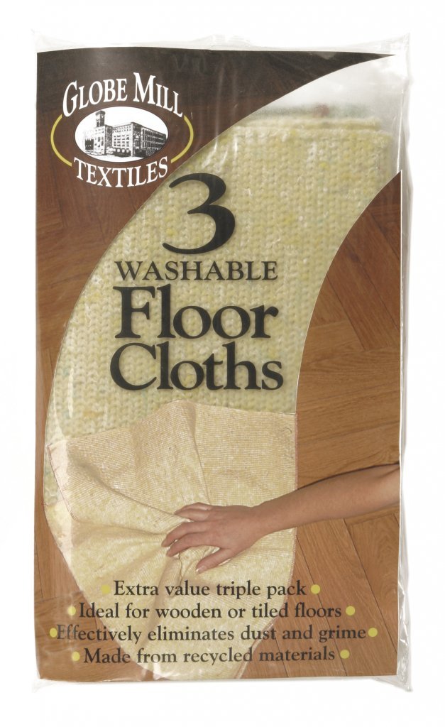 Globe Mill Textiles 3 Washable Floor Cloths 1st Class Same Day