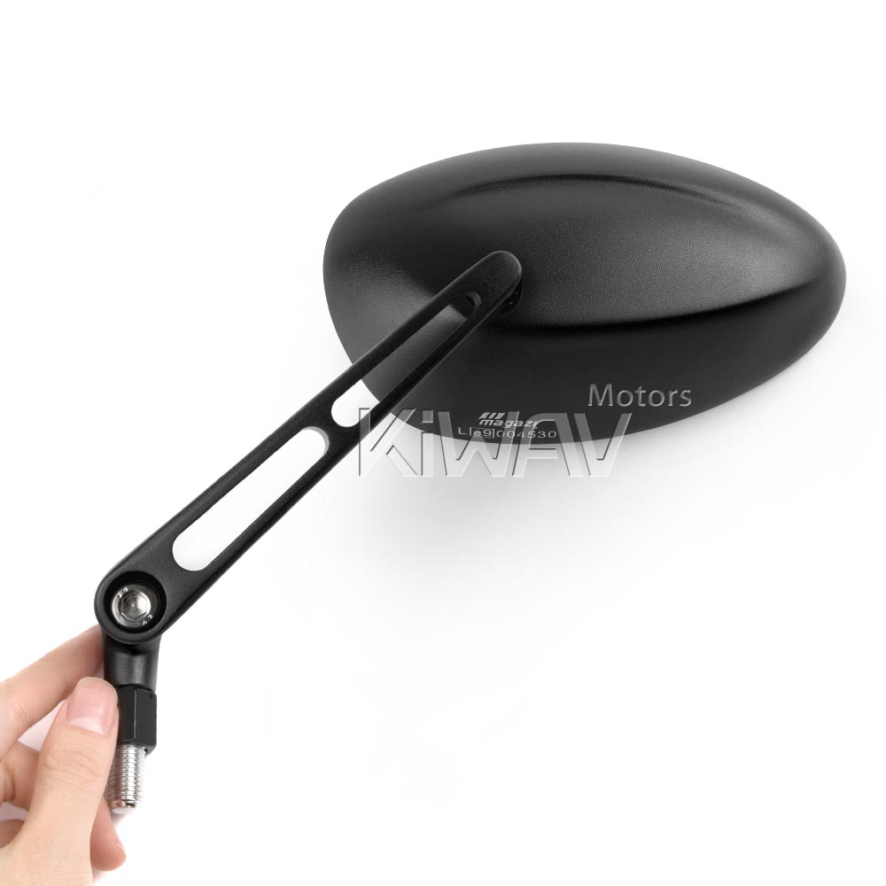 Oval mirrors black convex a pair 5/16″-24