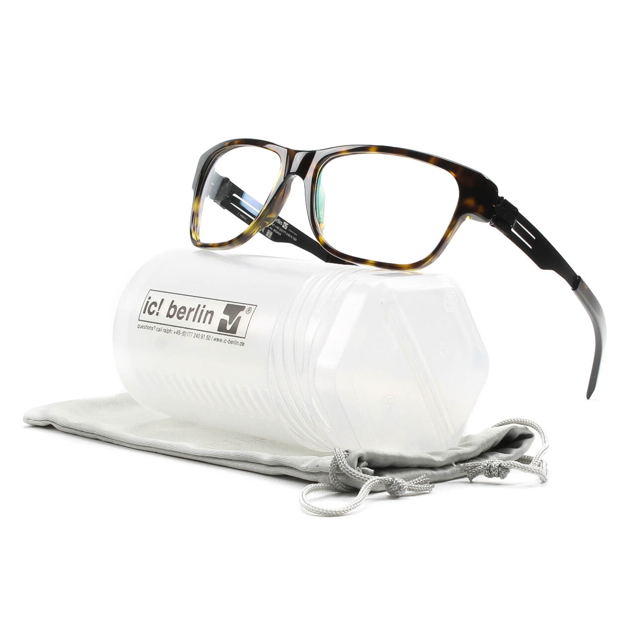 berlin a0555 harmonic oscillator eyeglasses black havana w/ x