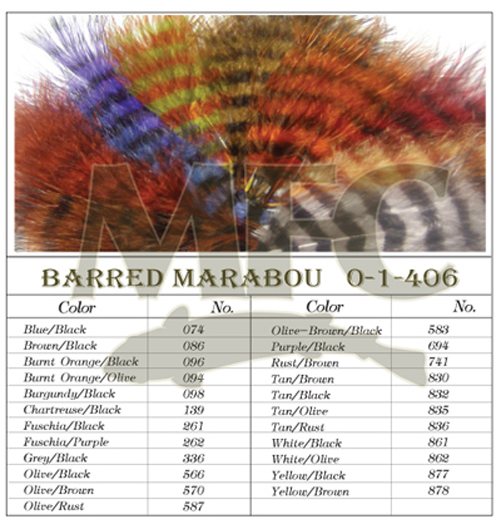 Montana Fly Company Barred Marabu Blutkiel - (1/8 oz) - Bild 2 von 2