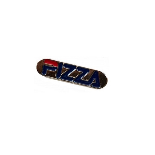 Pizza Skate Pizza Fizza Pin Silver Blue 1.25