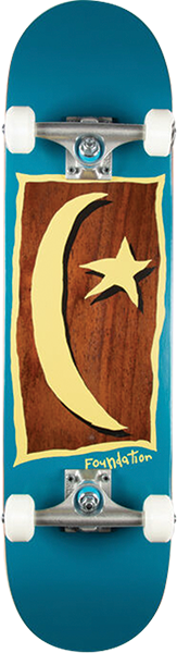 FOUNDATION STAR & MOON V2 SKATEBOARD COMPLETE 7.88 BLUE | eBay