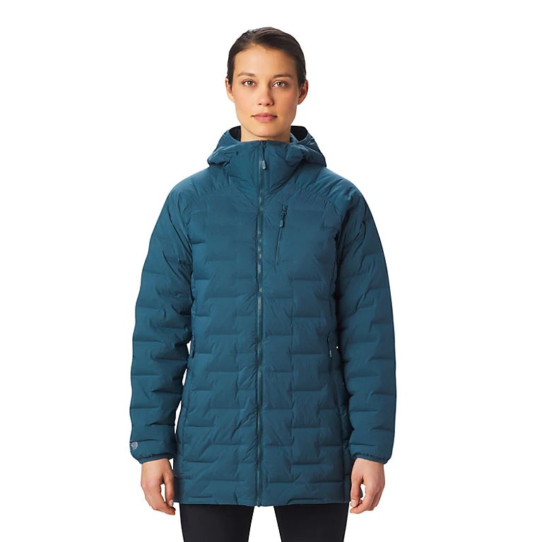 Mountain Hardwear Super DS Stretch Down Parka Womens Icelandic S