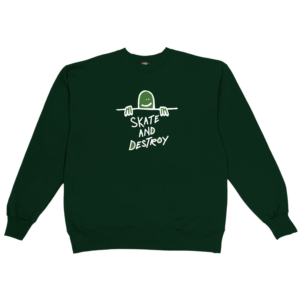 【THRASHER】 GONZ SAD LOGO CREWNECK - FOREST GREEN 41779parent.jpg