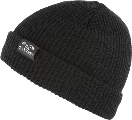 Thrasher Skategoat/Skate & Destroy Beanie - Red, Pull-On Closure, Hand Wash Only