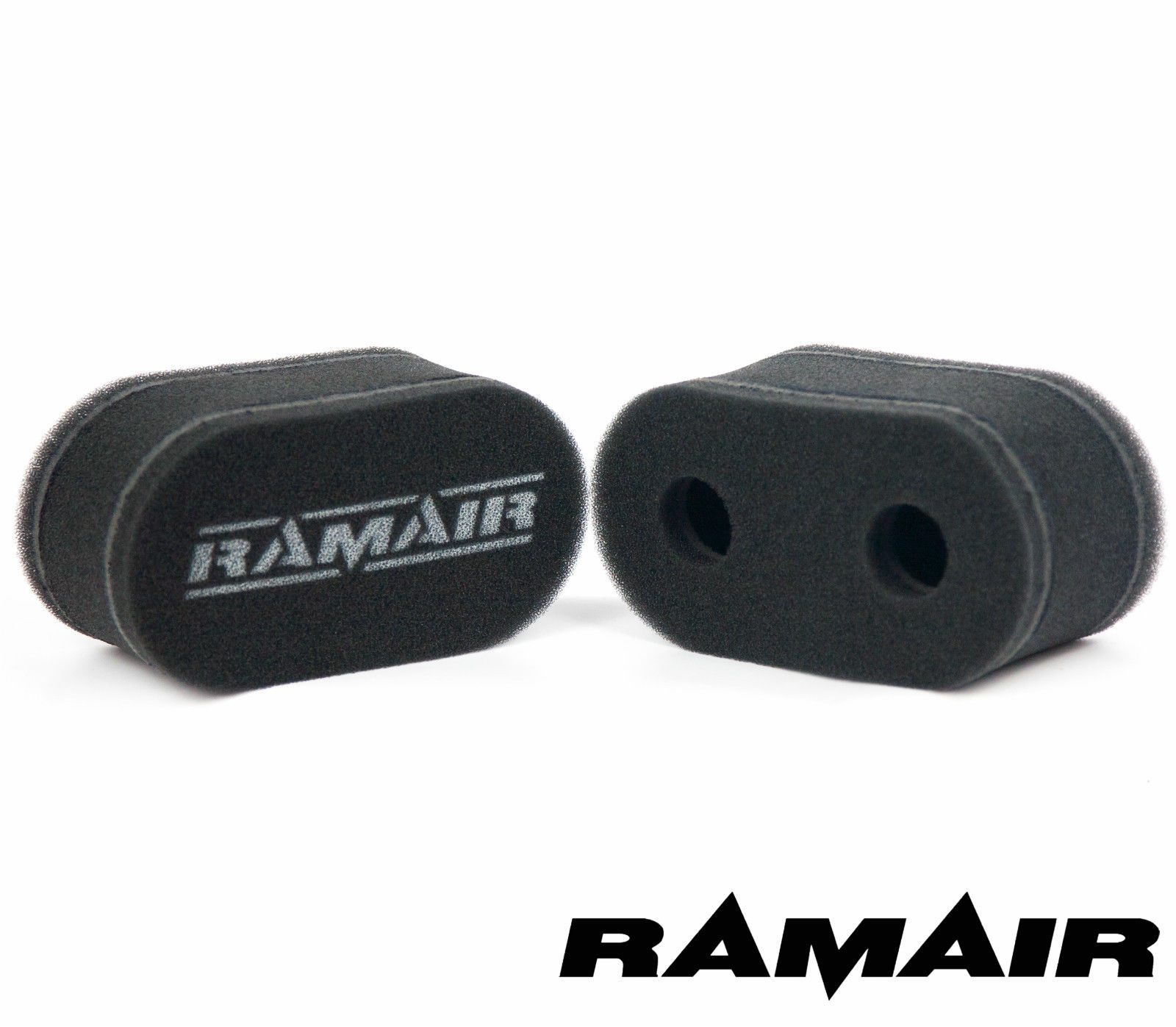 2 x RAMAIR Carb Air Filters Twin Velocity Stack Weber DCOE Dellorto DHLA  CS-901