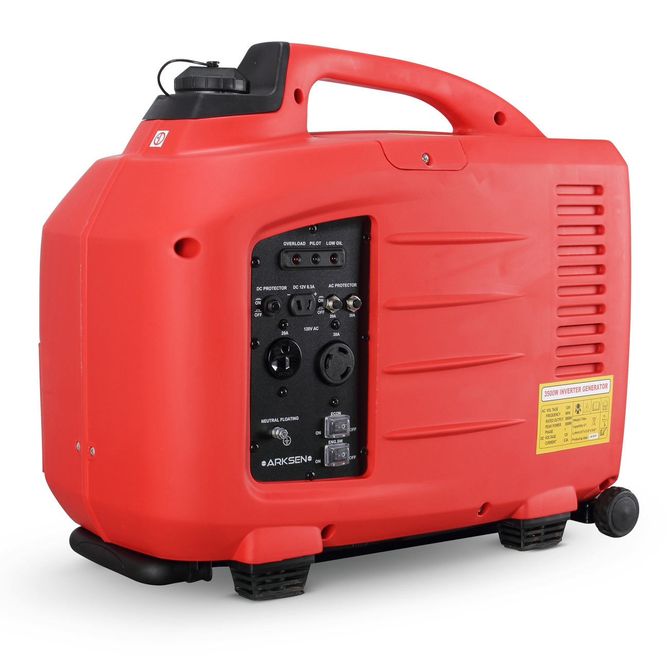 3500 Watt Gasoline Powered Inverter Portable Generator Gas CARB EPA RV