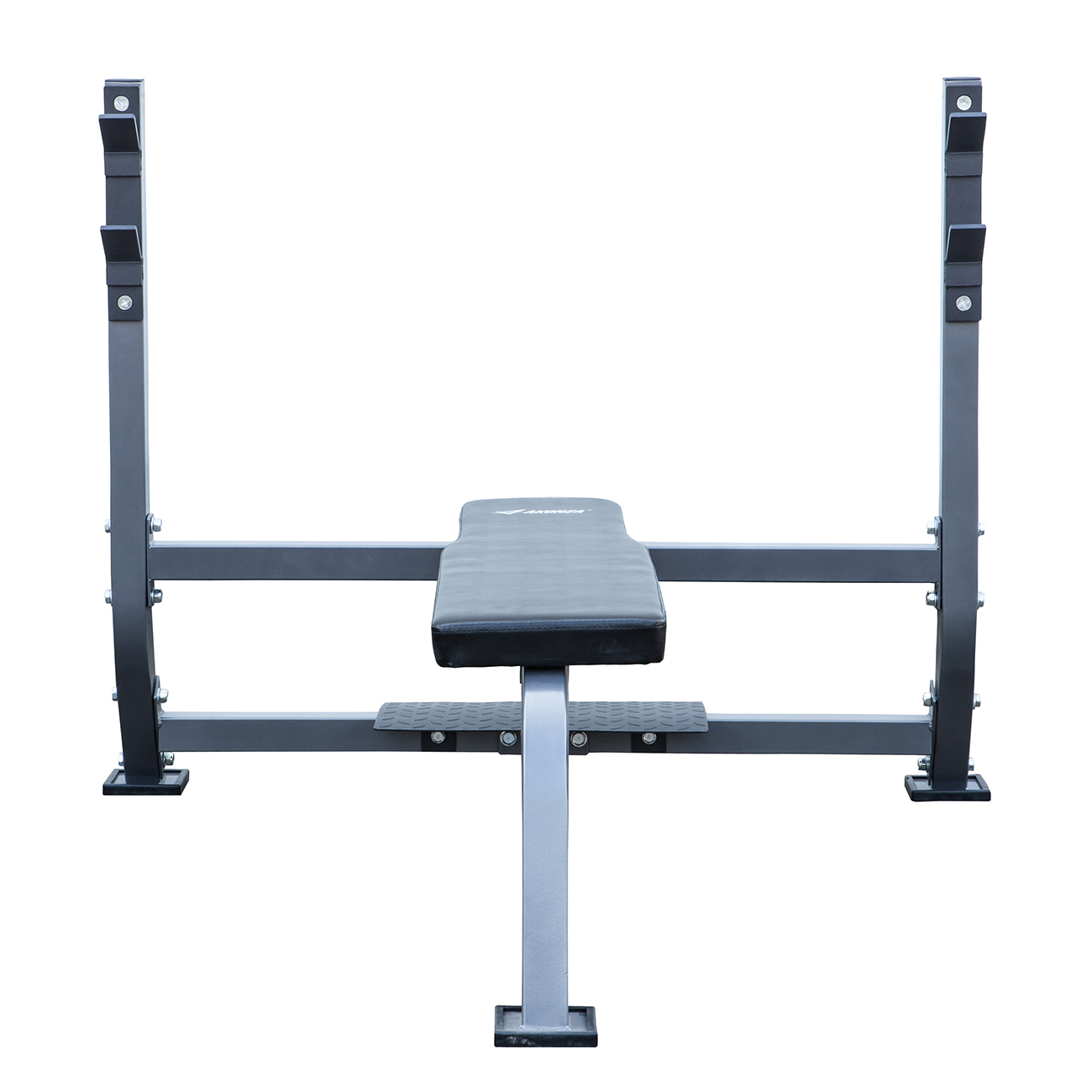 Olympic Bench w/ Spotter Stand Fitness Exercise Weight Flat Bench