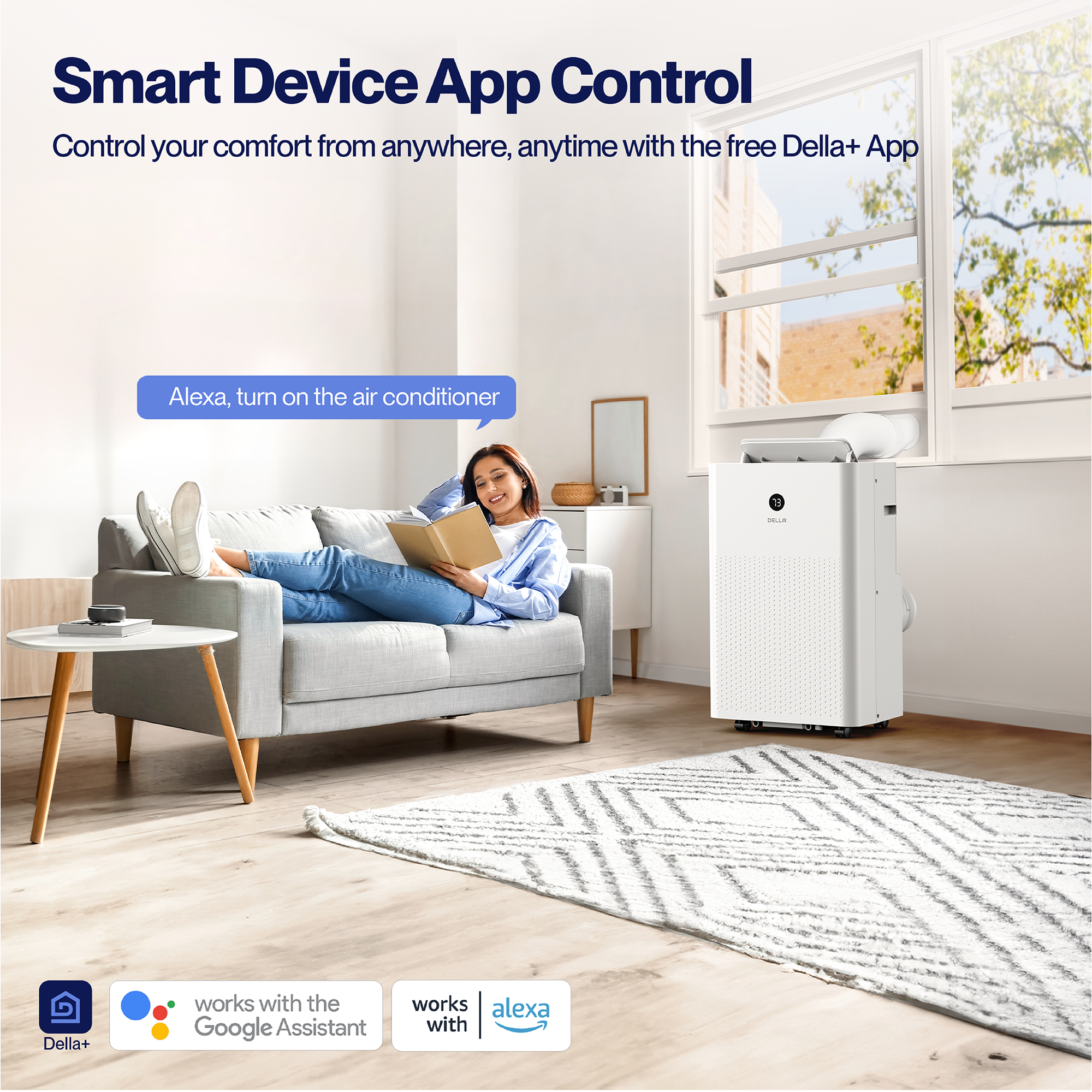 14,000BTU Portable Air Conditioner w/Heat Pump, Cools Up To 650 Sq.Ft.