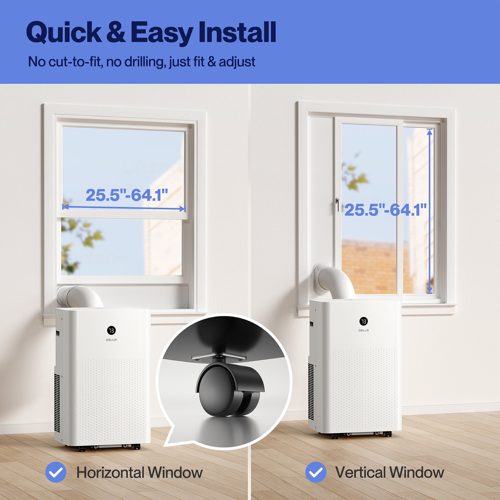 14,000BTU Portable Air Conditioner w/Heat Pump, Cools Up To 650 Sq.Ft.