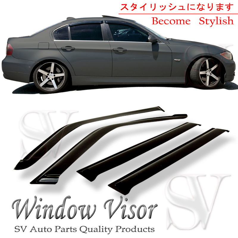 Fit 2006-2011 BMW 325i 328i 330i Sedan window visor vent wind rain deflector