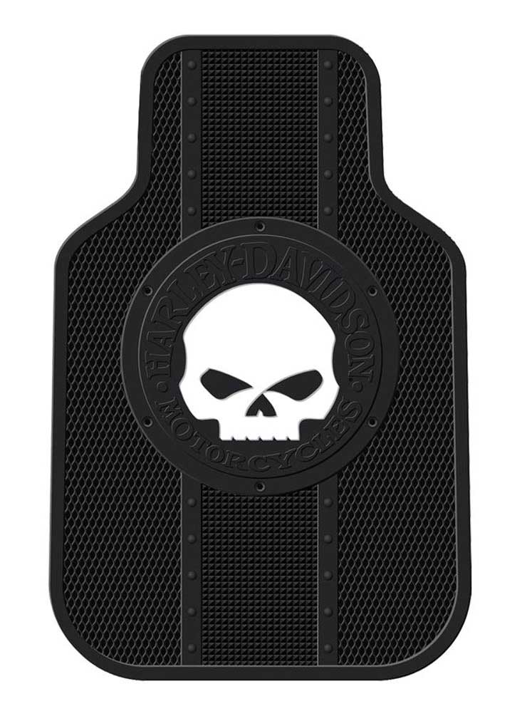 Harley Davidson Floor Mats Willie G Skull Universal Fit Front Set