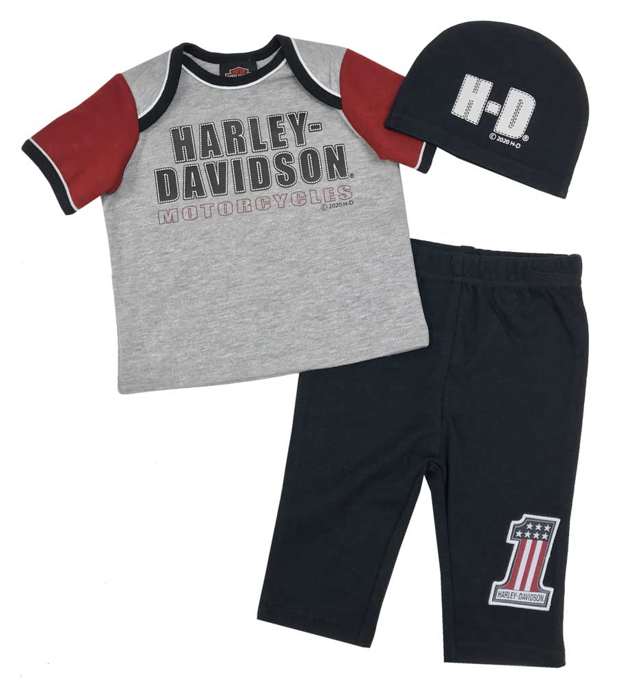 harley davidson baby boy gift set