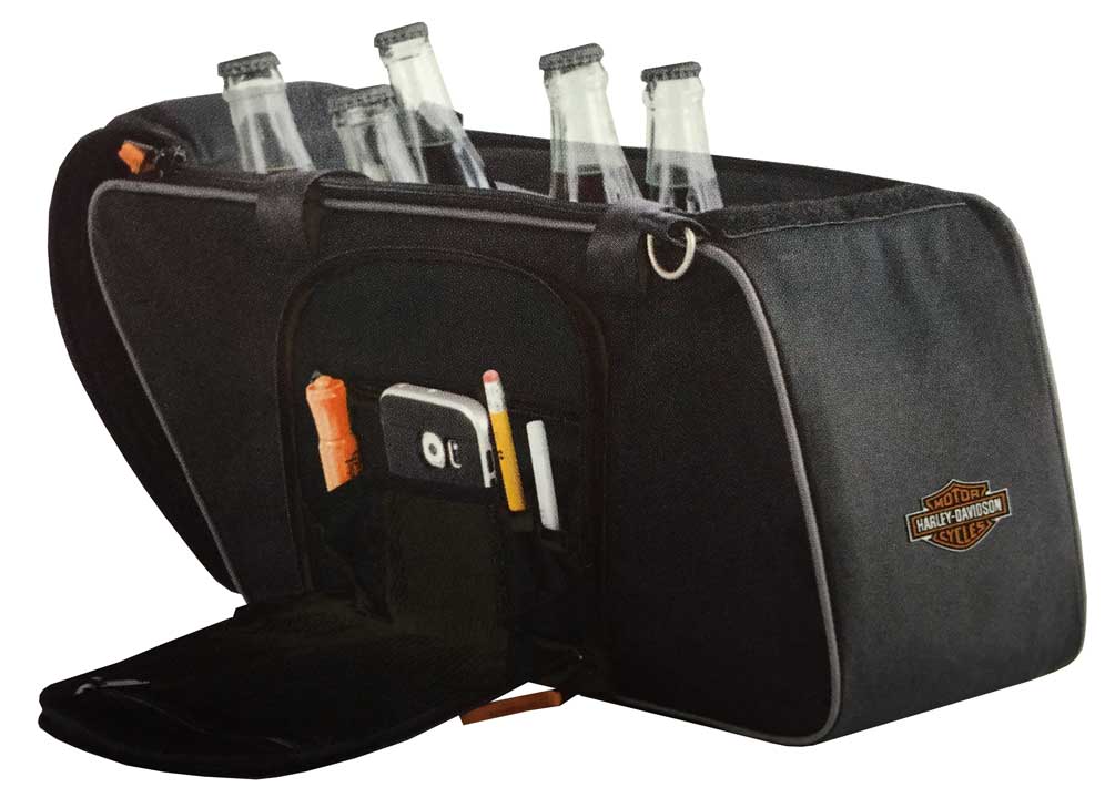 HarleyDavidson Saddlebag Utility Tote Cooler, Bar & Shield Logo, Black