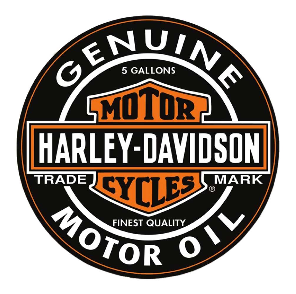 HarleyDavidson® Motor Oil Bar & Shield Logo Round Puzzle 26.5 inch