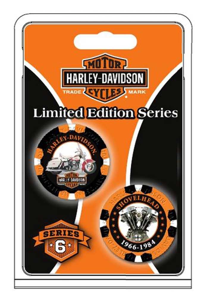 HarleyDavidson Limited Edition Series 6 Poker Chips Pack, Black