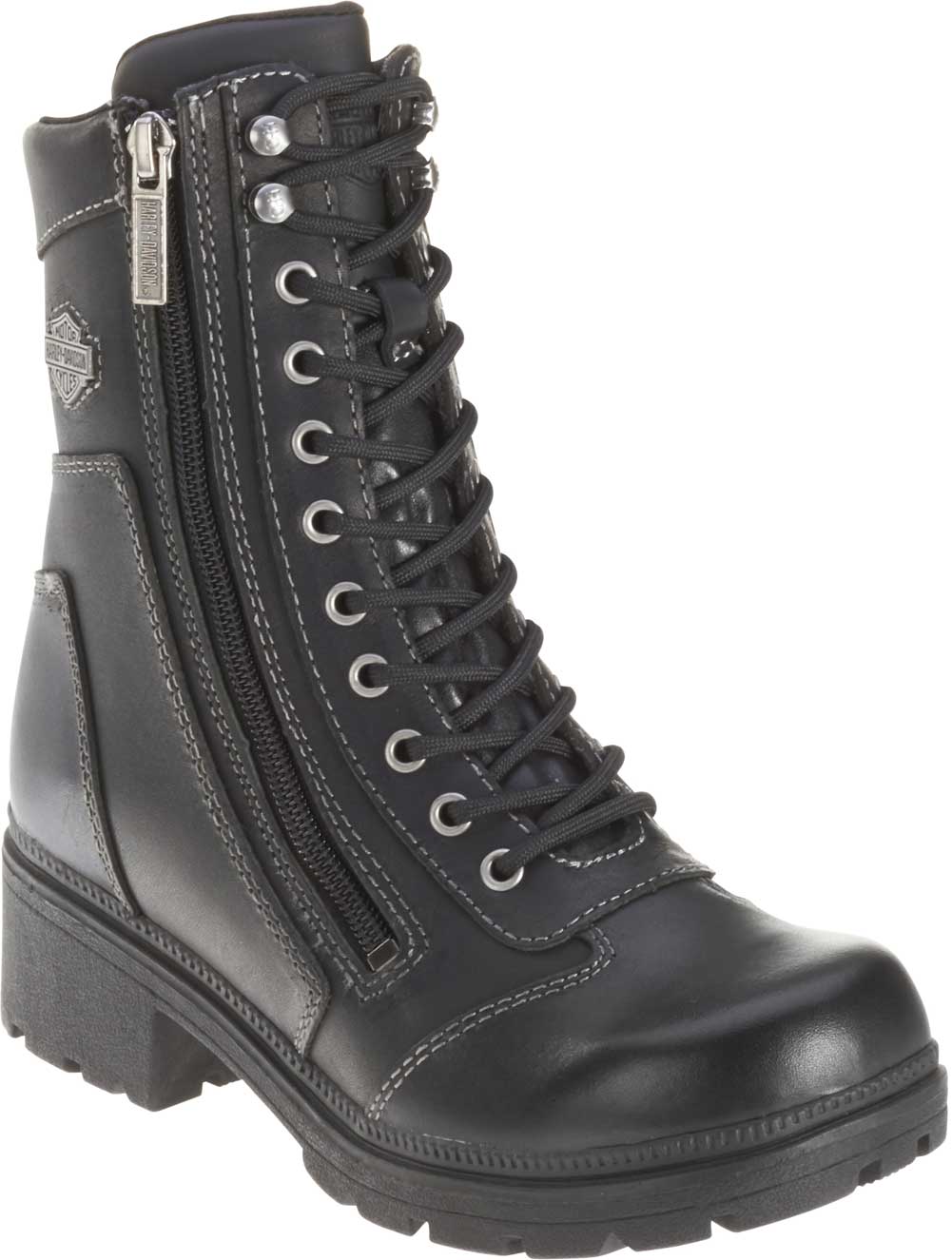 HarleyDavidson Women's Tessa 6Inch LaceUp Side Zip Motorcycle Boots