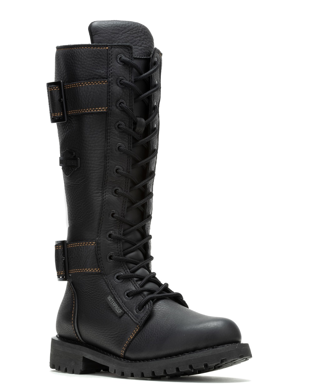 HARLEY-DAVIDSON HARLEY-DAVIDSON WOMEN'S BELHAVEN 14-IN BLACK WATERPROOF MOTORCYCLE BOOTS D87299
