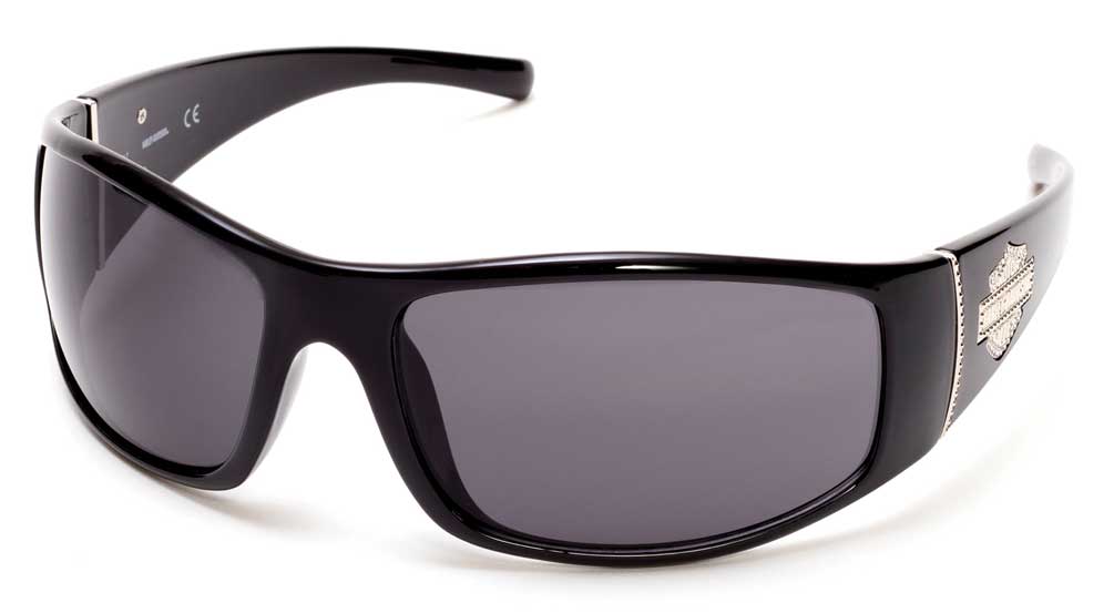 Shiny Black//Smoke Lenses Harley-Davidson Women/'s Oversized Butterfly Sunglasses