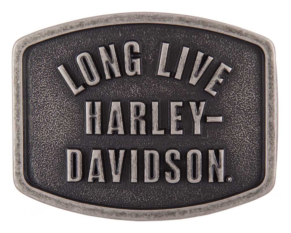 Harley-Davidson Mens Eagle Rider Polished Silver Finish Belt Buckle HDMBU11133