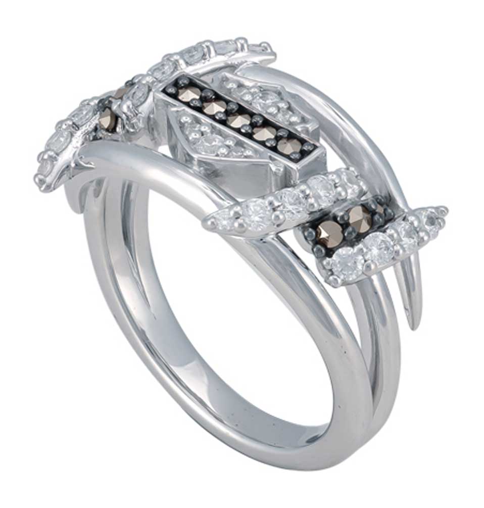 HarleyDavidson Women's Bling Barb Wire Ring, Shiny Sterling Silver