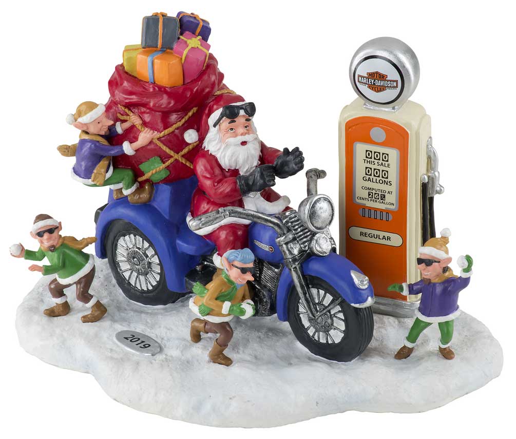 Harley-Davidson Custom Sculpted Biker Snowman LED Color Ornament HDX-99169