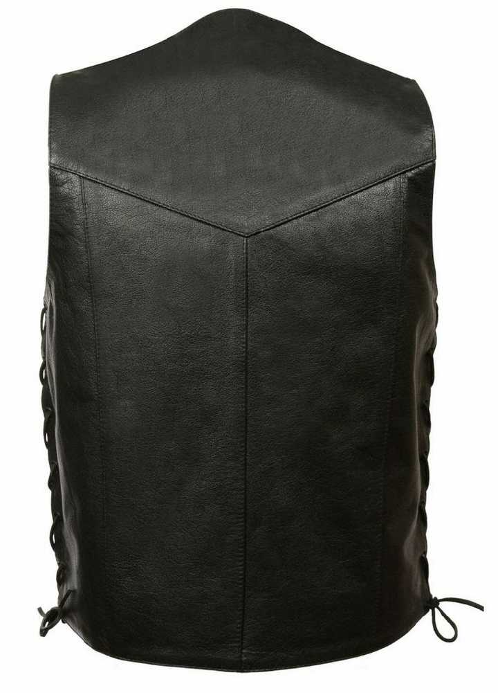 Milwaukee Leather Men/'s Distressed Brown Vest W// Side Lace /& Gun Pockets MLM3540