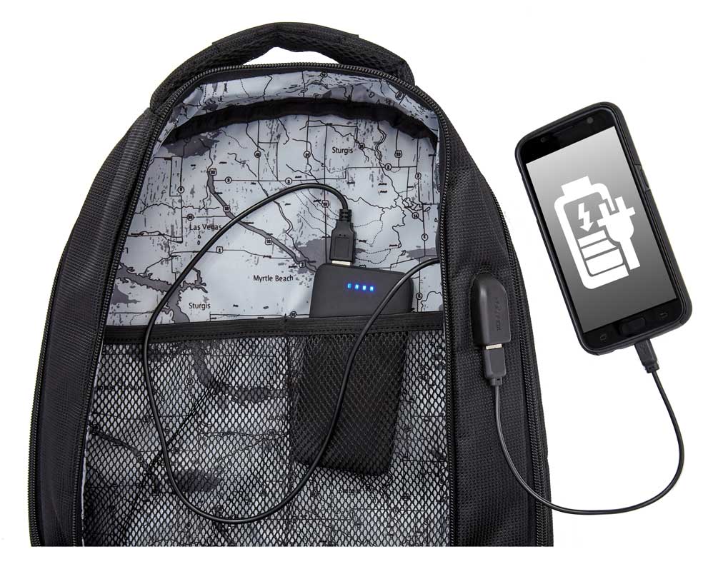 HarleyDavidson Smart HiTech Backpack w/ External USB Port Black or