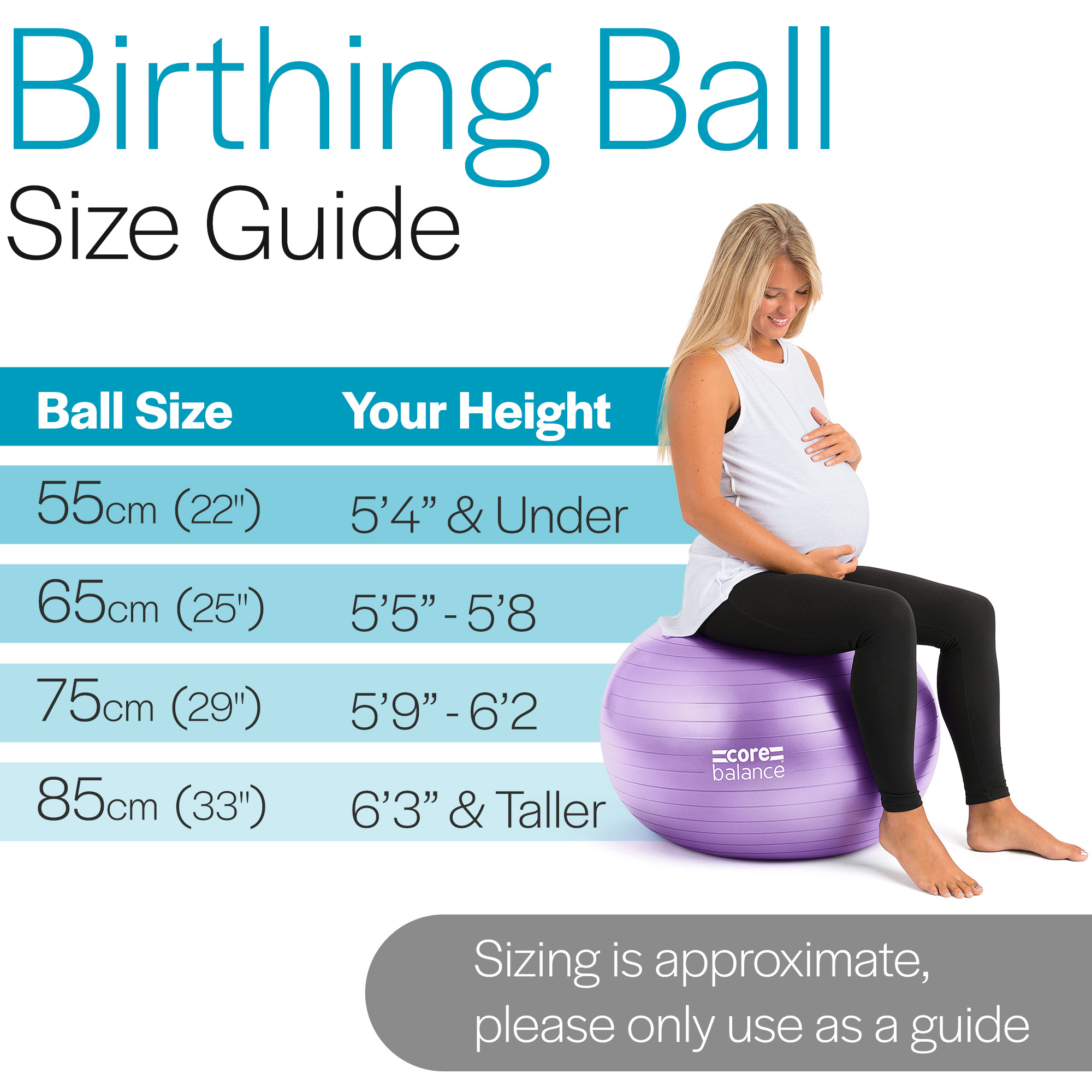 Gym Ball Exercise Fitness Yoga Pregnancy Anti Burst 55cm 65cm 75cm 85cm Pump - Picture 30 of 131