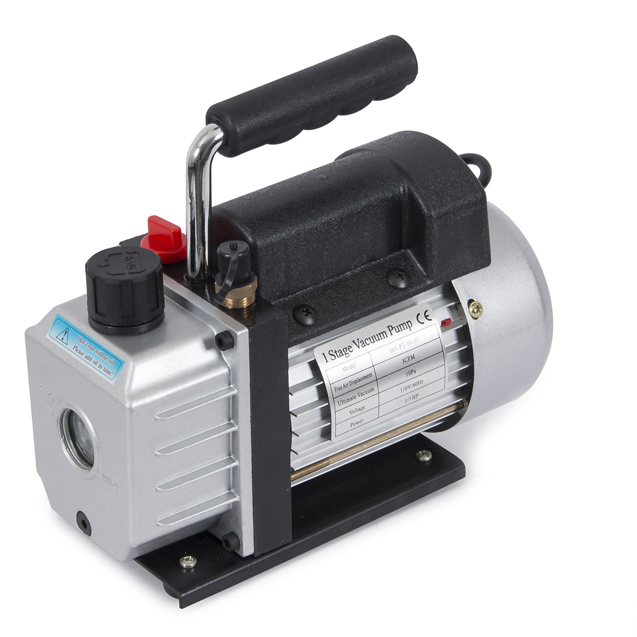 1/3HP 3CFM Rotary Vane Vacuum Pump with R134A Diagnostic Test Charging Manifold eBay