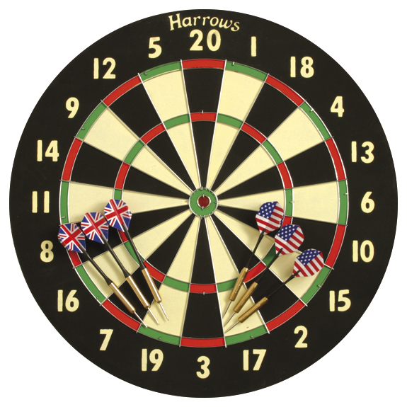 Harrows World Champion Dart Game 2 in 1 Board With Brass Darts 5053787080555 eBay