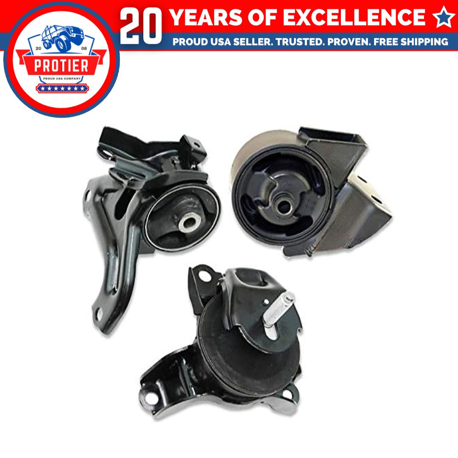 Fits 2003-2005 Kia Rio 1.6L Engine Motor&Trans Mount Set 3pcs