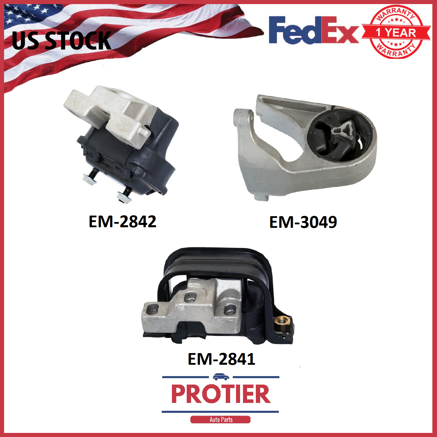 Mount Set for 2001-2006 Chrysler Sebring//Dodge Stratus 2.4 Motor /& Trans
