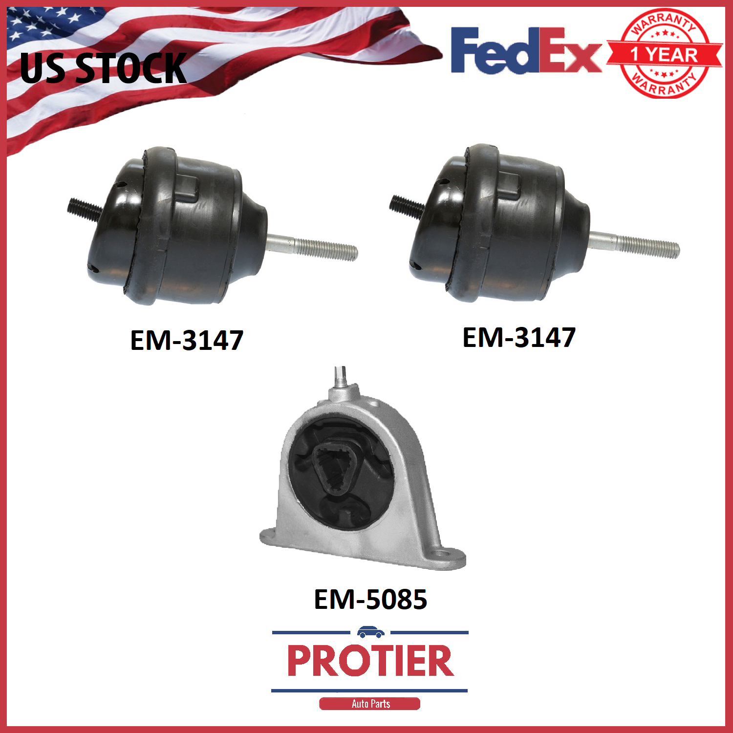 Engine Motor Mount Set for 20072008 Chrysler Pacifica 3.8 & 4.0L Auto