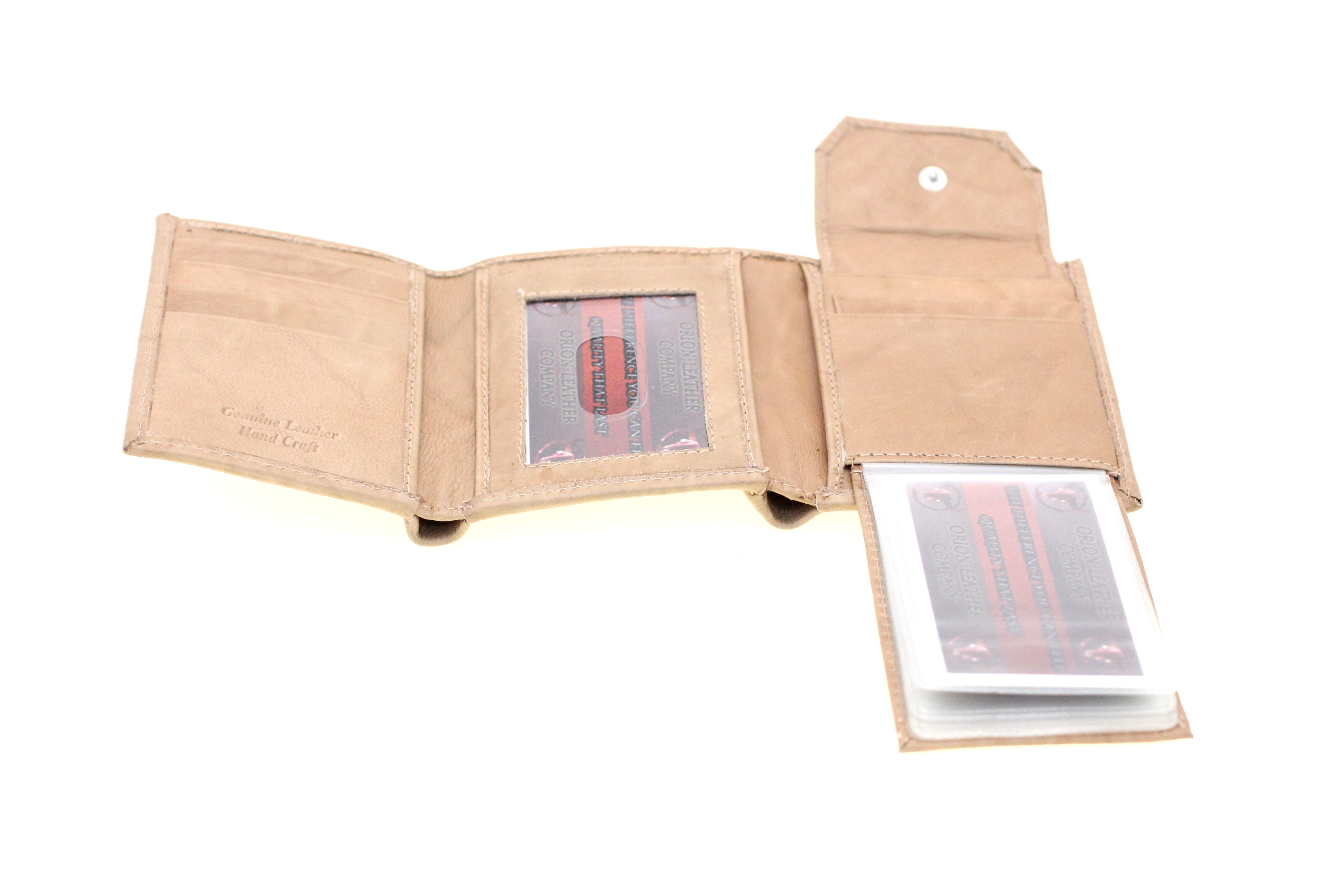 Mens Wallet Trifold Genuine Leather Removable Card Holder Case 1 ID 