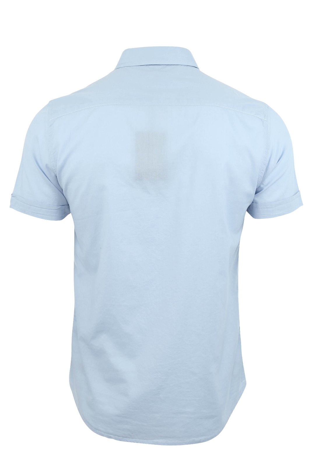Men/'s Brave Soul a Righe Cotone Manica Corta Camicia Casual contrasto taschino