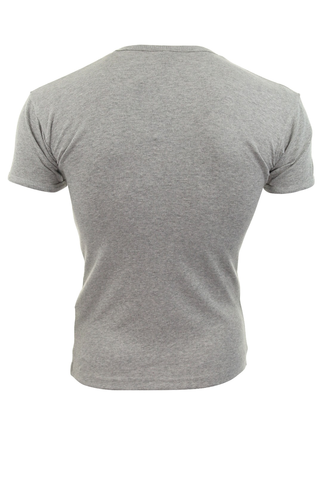 Mens T-Shirt By Soul Star Mens Ribbed Crew Neck Plain Slim Fit Jersey - Picture 11 of 13