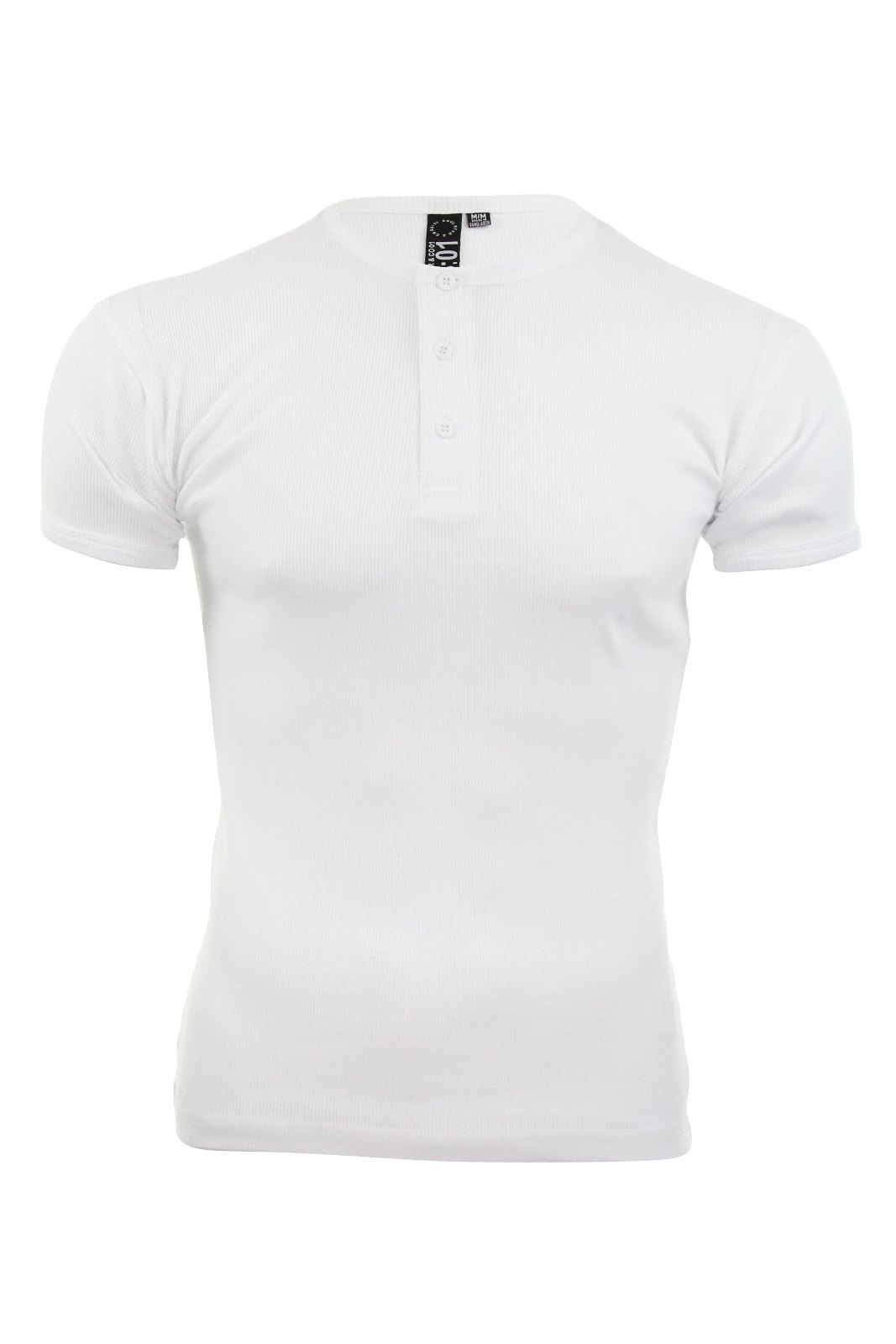 Mens T-Shirt By Soul Star Mens Ribbed Crew Neck Plain Slim Fit Jersey - Picture 12 of 13