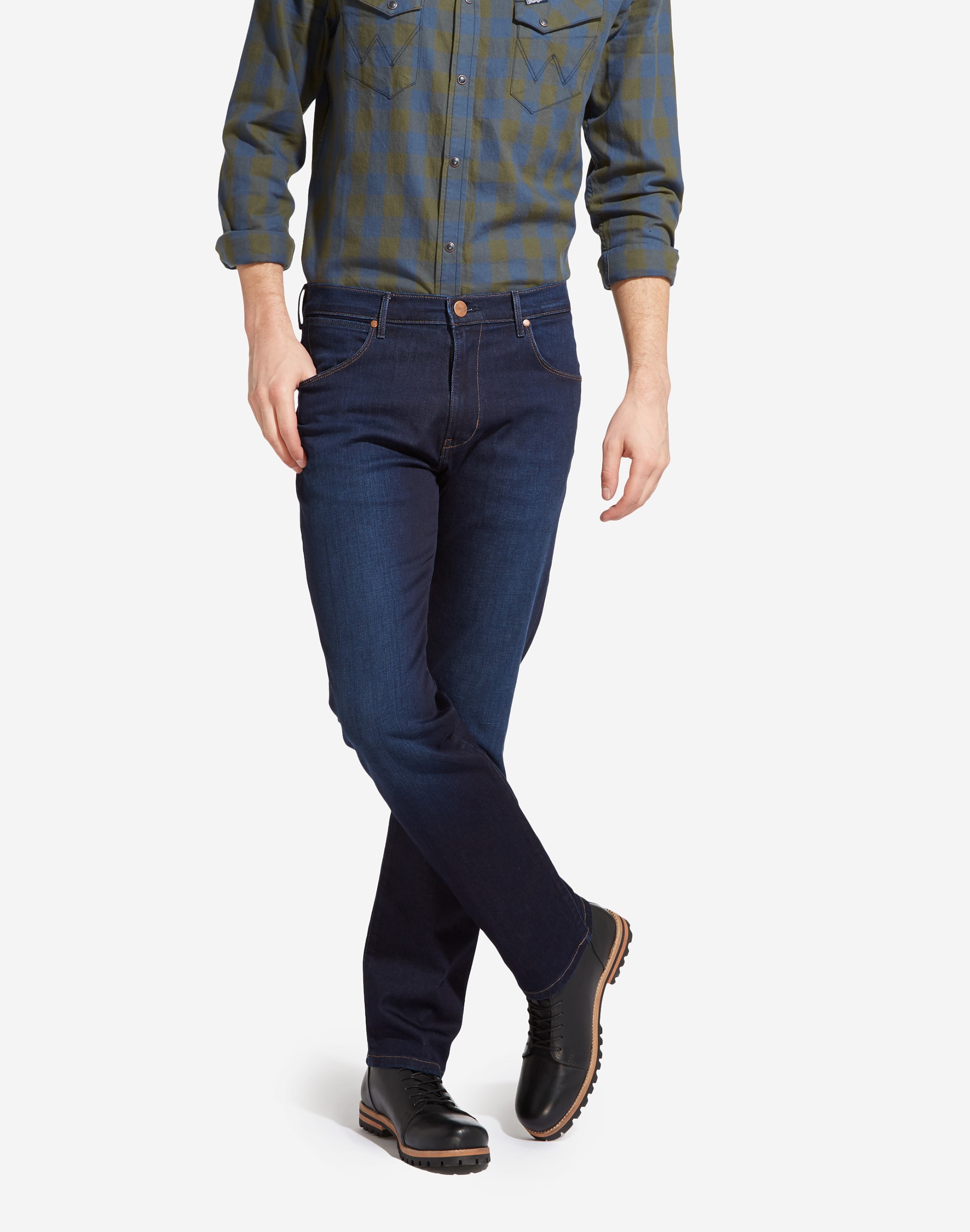 HOMME WRANGLER ARIZONA Jeans-Soft Lux Denim Stretch-Classique Coupe ...