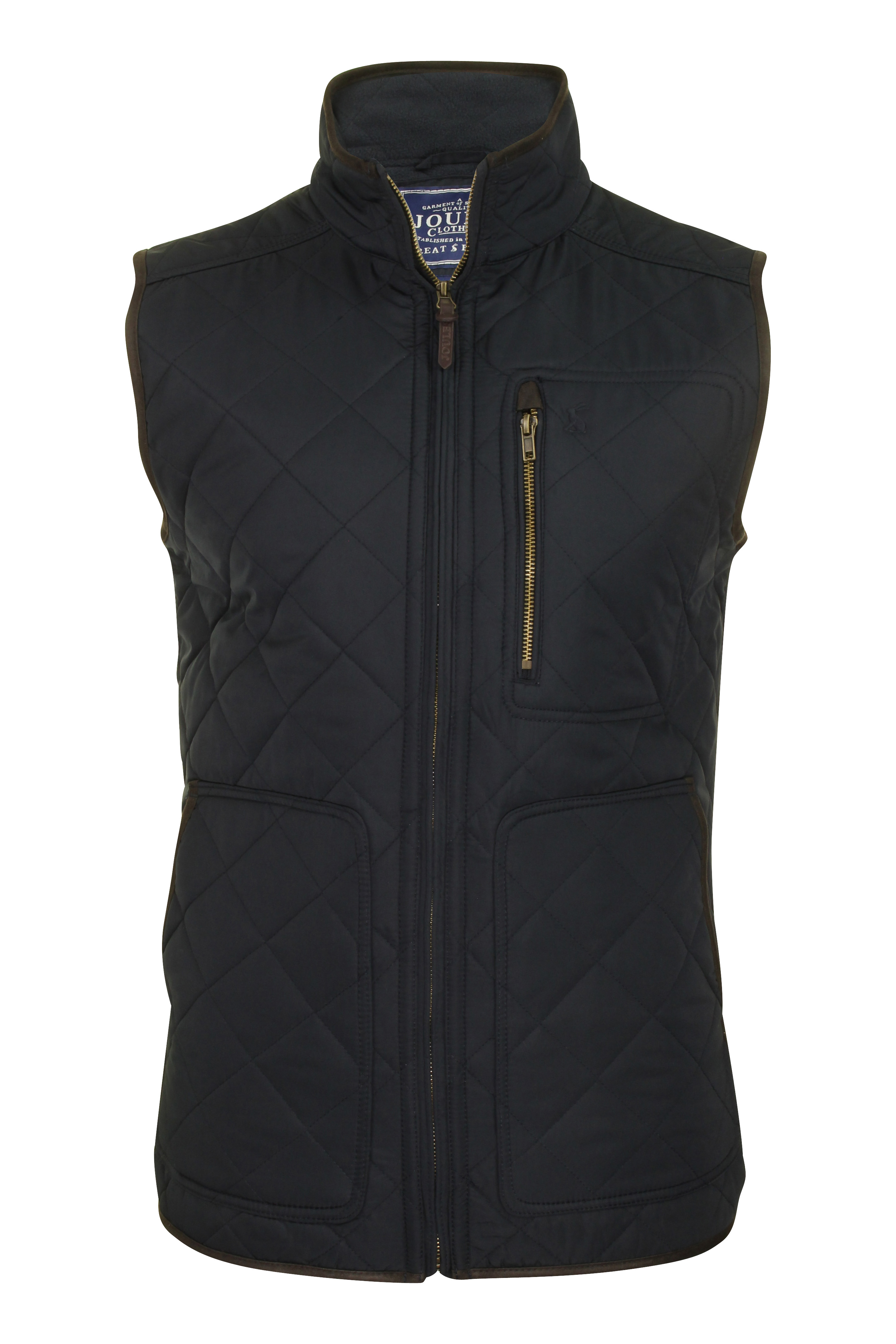 Joules Quilted 'halesworth' Lined Gilet Mens Navy Bodywarmer Fleece Marine rwx4rCq1