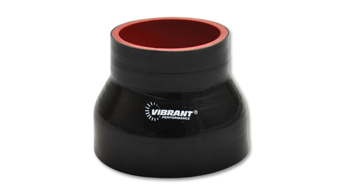 3/"L Black Vibrant 2768 4 Ply Silicone Hose Coupler Adapter 2.25/" ID x 2.5/" ID