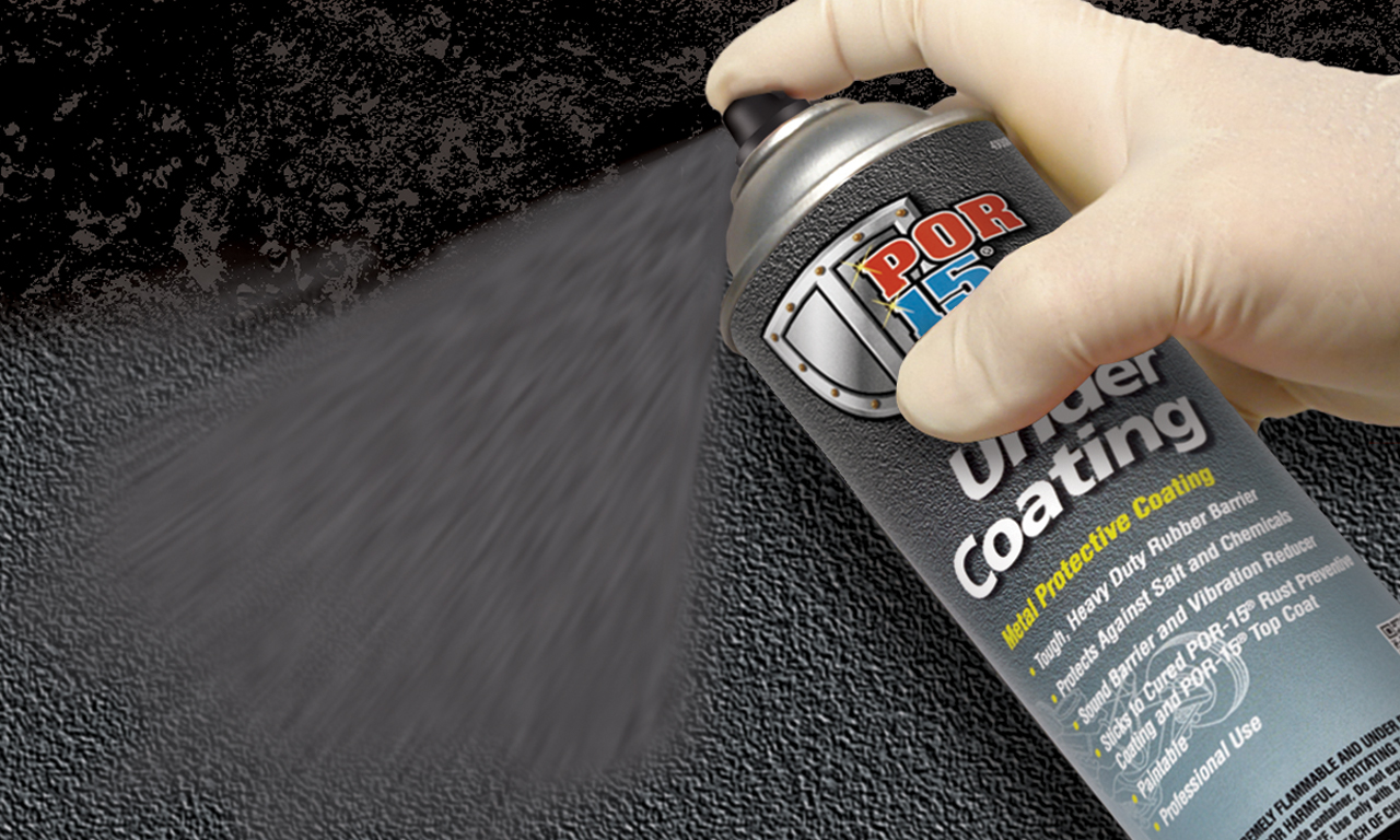 POR 15 49308 Rubberized Black Undercoating (1) 22oz Aerosol Can