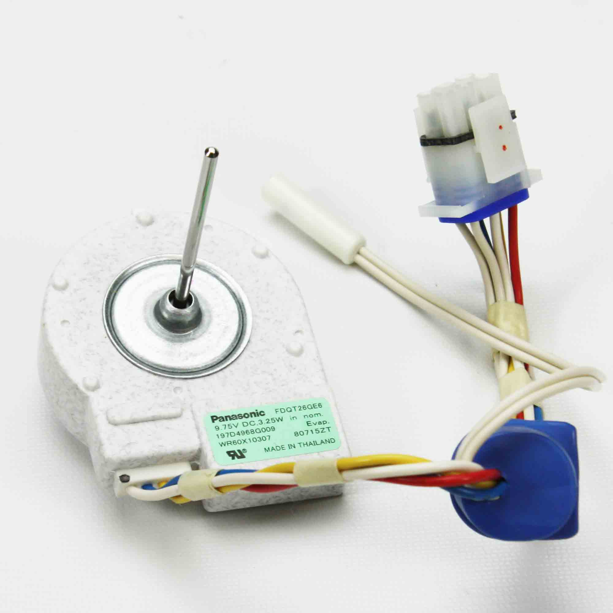 Genuine OEM GE WR60X10307 Evaporator Fan Motor W/ Thermistor for