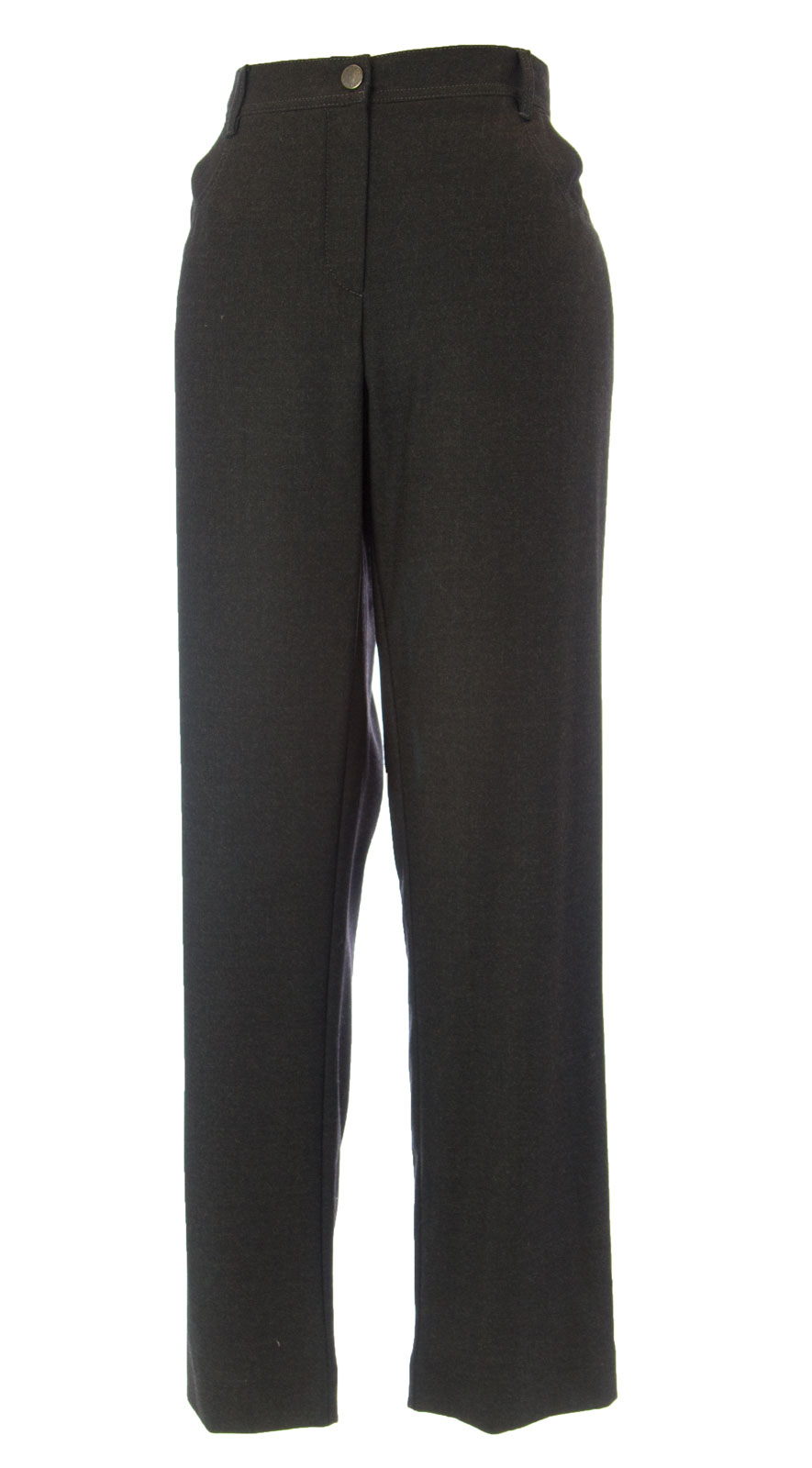 MARINA RINALDI by MaxMara Edmea Charcoal Striaght Leg Dress Pants 12W 21 MARINA RINALDI by MaxMara Edmea Charcoal Striaght Leg Dress Pants 12W 21