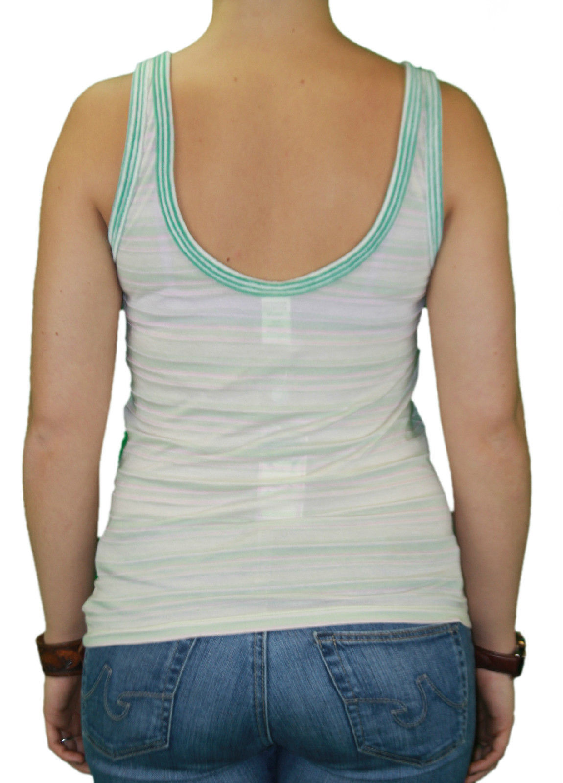 pink striped tank top