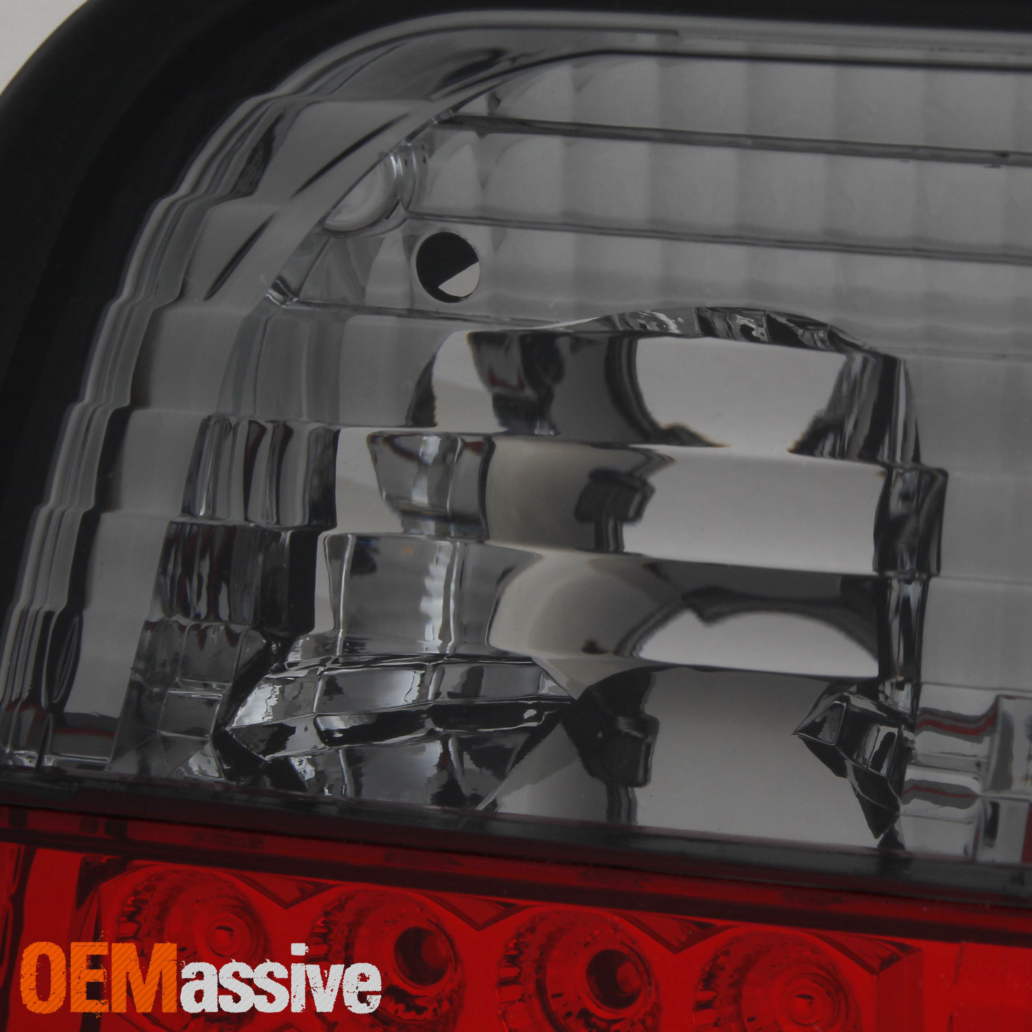 Red Smoked LED Tail Lights For 1996-1998 Honda Civic Sedan - Direct Replacement Pair