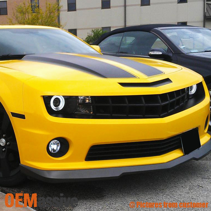 Fits Black 10-13 Camaro CCFL Halo Projector Headlights Lamp Lights Left+Right