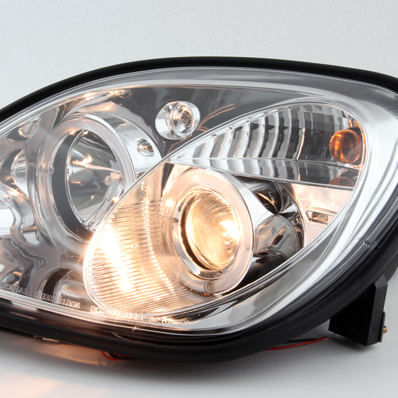 OEMASSIVE Halo Projector Headlights For Mercedes-Benz R170 SLK (98-04) – Chrome