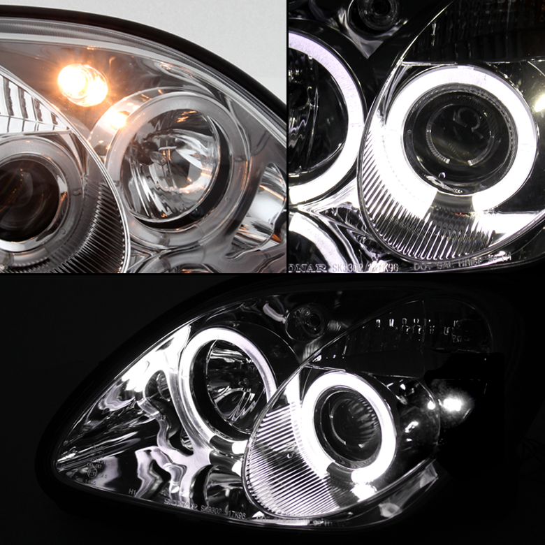 Fits 9804 MercedesBenz R170 Slk Twin Halo Projector Headlights Lamps