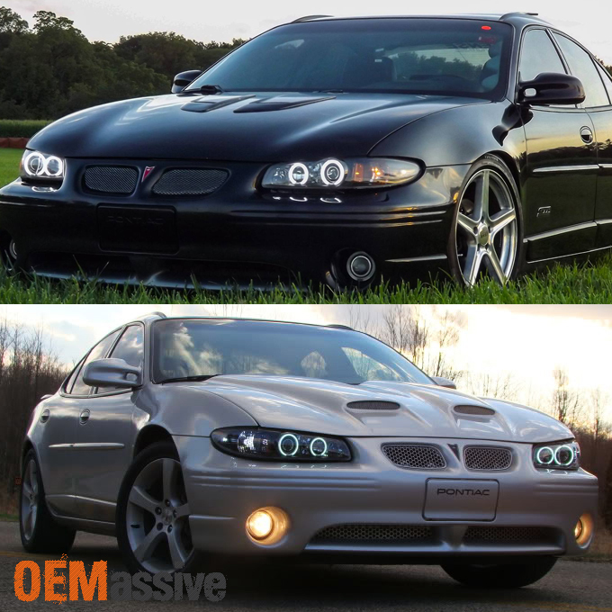 Fits 97 03 Pontiac Grand Prix Black Ccfl Projector Headlights Corner Left Right Ebay